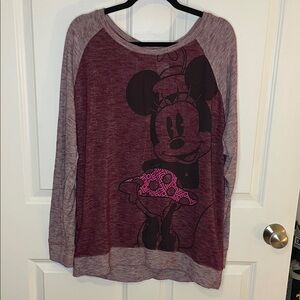 Disney Parks Maroon Graphic Top